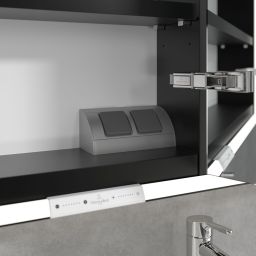 Villeroy & Boch My View+ szafka 140x16,8x75 cm z lustrem Oak Kansas/czarny B48114RH