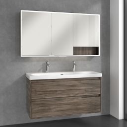 Villeroy & Boch My View+ szafka 140x16,8x75 cm z lustrem Stone Oak/czarny B48114RK
