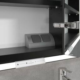 Villeroy & Boch My View+ szafka 140x16,8x75 cm z lustrem Stone Oak/czarny B48114RK