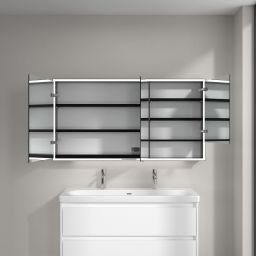 Villeroy & Boch My View+ szafka 140x16,8x75 cm z lustrem Brilliant White/czarny B48114VE