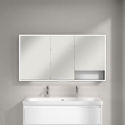 Villeroy & Boch My View+ szafka 140x16,8x75 cm z lustrem Brilliant White/czarny B48114VE