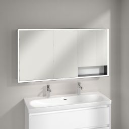 Villeroy & Boch My View+ szafka 140x16,8x75 cm z lustrem Brilliant White/czarny B48114VE