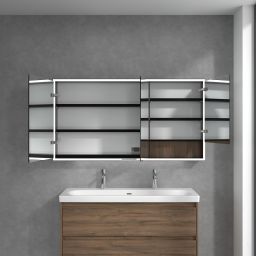 Villeroy & Boch My View+ szafka 140x16,8x75 cm z lustrem Arizona Oak/czarny B48114VH