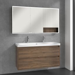 Villeroy & Boch My View+ szafka 140x16,8x75 cm z lustrem Arizona Oak/czarny B48114VH