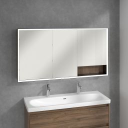 Villeroy & Boch My View+ szafka 140x16,8x75 cm z lustrem Arizona Oak/czarny B48114VH