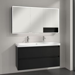 Villeroy & Boch My View+ szafka 140x16,8x75 cm z lustrem Volcano Black/czarny B48114VL