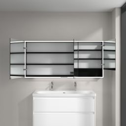 Villeroy & Boch My View+ szafka 160x16,8x75 cm z lustrem aluminium/czarny B4811600