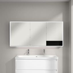 Villeroy & Boch My View+ szafka 160x16,8x75 cm z lustrem aluminium/czarny B4811600