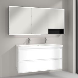 Villeroy & Boch My View+ szafka 160x16,8x75 cm z lustrem aluminium/czarny B4811600