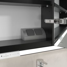 Villeroy & Boch My View+ szafka 160x16,8x75 cm z lustrem aluminium/czarny B4811600