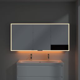 Villeroy & Boch My View+ szafka 160x16,8x75 cm z lustrem aluminium/czarny B4811600