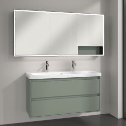 Villeroy & Boch My View+ szafka 160x16,8x75 cm z lustrem Soft Green/czarny B48116AF
