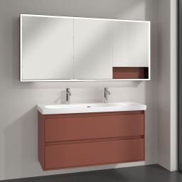 Villeroy & Boch My View+ szafka 160x16,8x75 cm z lustrem Wine Red/czarny B48116AH
