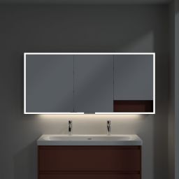 Villeroy & Boch My View+ szafka 160x16,8x75 cm z lustrem Wine Red/czarny B48116AH