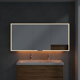 Villeroy & Boch My View+ szafka 160x16,8x75 cm z lustrem Oak Kansas/czarny B48116RH