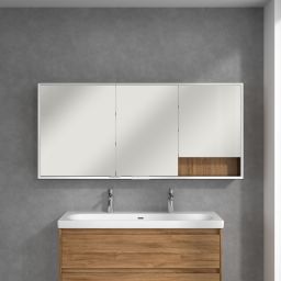 Villeroy & Boch My View+ szafka 160x16,8x75 cm z lustrem Oak Kansas/czarny B48116RH