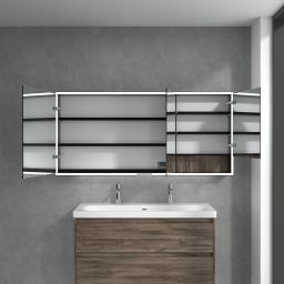 Villeroy & Boch My View+ szafka 160x16,8x75 cm z lustrem Stone Oak/czarny B48116RK