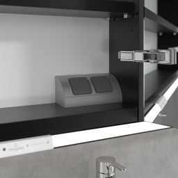 Villeroy & Boch My View+ szafka 160x16,8x75 cm z lustrem Stone Oak/czarny B48116RK