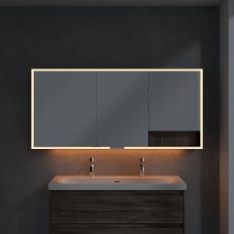 Villeroy & Boch My View+ szafka 160x16,8x75 cm z lustrem Stone Oak/czarny B48116RK