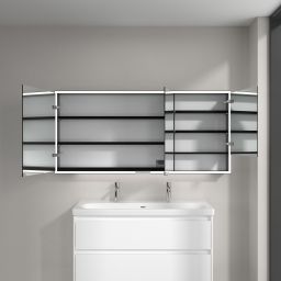 Villeroy & Boch My View+ szafka 160x16,8x75 cm z lustrem Brilliant White/czarny B48116VE