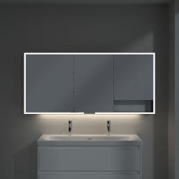 Villeroy & Boch My View+ szafka 160x16,8x75 cm z lustrem Brilliant White/czarny B48116VE