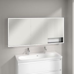 Villeroy & Boch My View+ szafka 160x16,8x75 cm z lustrem Brilliant White/czarny B48116VE