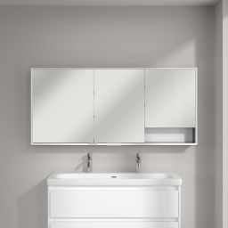 Villeroy & Boch My View+ szafka 160x16,8x75 cm z lustrem Brilliant White/czarny B48116VE