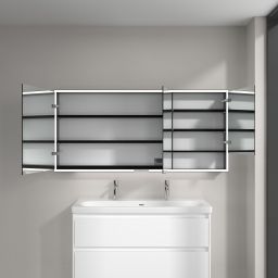 Villeroy & Boch My View+ szafka 160x16,8x75 cm z lustrem Pure White/czarny B48116VF