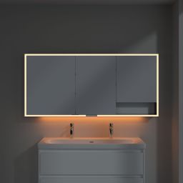 Villeroy & Boch My View+ szafka 160x16,8x75 cm z lustrem Pure White/czarny B48116VF