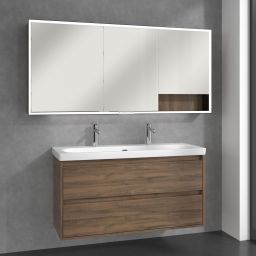 Villeroy & Boch My View+ szafka 160x16,8x75 cm z lustrem Arizona Oak/czarny B48116VH