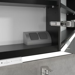 Villeroy & Boch My View+ szafka 160x16,8x75 cm z lustrem Arizona Oak/czarny B48116VH