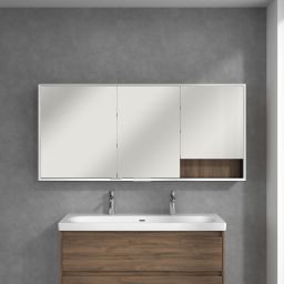 Villeroy & Boch My View+ szafka 160x16,8x75 cm z lustrem Arizona Oak/czarny B48116VH