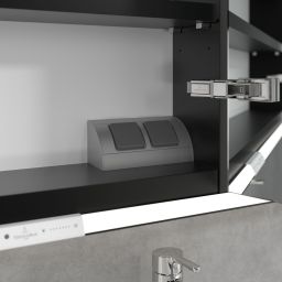 Villeroy & Boch My View+ szafka 160x16,8x75 cm z lustrem Nordic Oak/czarny B48116VJ