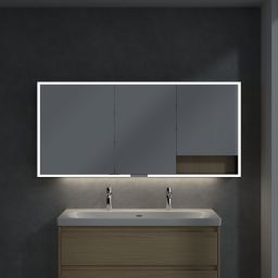 Villeroy & Boch My View+ szafka 160x16,8x75 cm z lustrem Nordic Oak/czarny B48116VJ