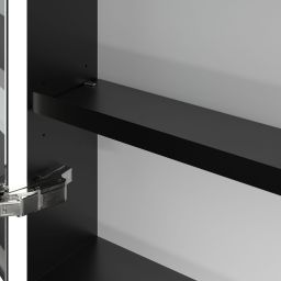 Villeroy & Boch My View+ szafka 160x16,8x75 cm z lustrem Volcano Black/czarny B48116VL