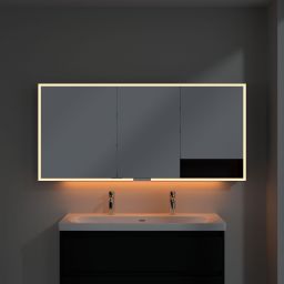 Villeroy & Boch My View+ szafka 160x16,8x75 cm z lustrem Volcano Black/czarny B48116VL