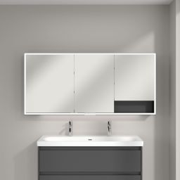 Villeroy & Boch My View+ szafka 160x16,8x75 cm z lustrem Graphite/czarny B48116VR