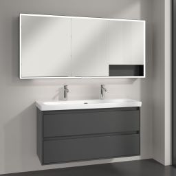 Villeroy & Boch My View+ szafka 160x16,8x75 cm z lustrem Graphite/czarny B48116VR