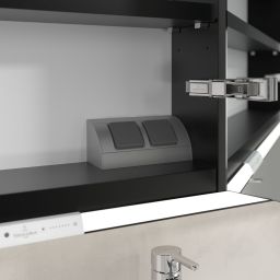 Villeroy & Boch My View+ szafka 160x16,8x75 cm z lustrem Graphite/czarny B48116VR