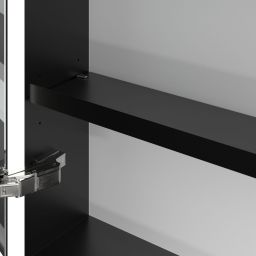 Villeroy & Boch My View+ szafka 160x16,8x75 cm z lustrem Graphite/czarny B48116VR