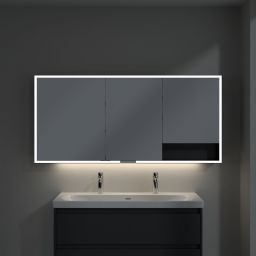 Villeroy & Boch My View+ szafka 160x16,8x75 cm z lustrem Graphite/czarny B48116VR