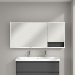Villeroy & Boch My View+ szafka 160x16,8x75 cm z lustrem Graphite/czarny B48116VR