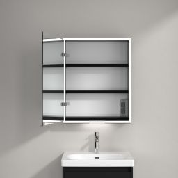 Villeroy & Boch My View+ szafka 60x16,8x75 cm z lustrem lewa Volcano Black B4816LVL