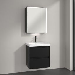 Villeroy & Boch My View+ szafka 60x16,8x75 cm z lustrem lewa Volcano Black B4816LVL