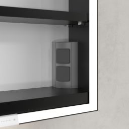 Villeroy & Boch My View+ szafka 60x16,8x75 cm z lustrem lewa Volcano Black B4816LVL