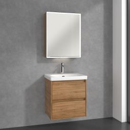 Villeroy & Boch My View+ szafka 60x16,8x75 cm z lustrem prawa Oak Kansas B4816RRH