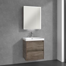 Villeroy & Boch My View+ szafka 60x16,8x75 cm z lustrem prawa Stone Oak B4816RRK