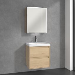 Villeroy & Boch My View+ szafka 60x16,8x75 cm z lustrem prawa Nordic Oak B4816RVJ