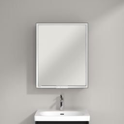 Villeroy & Boch My View+ szafka 60x16,8x75 cm z lustrem prawa Volcano Black B4816RVL