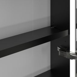 Villeroy & Boch My View+ szafka 60x16,8x75 cm z lustrem prawa Volcano Black B4816RVL